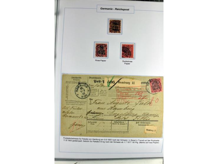 1875/1918, umfangreiche gestempelte Sammlung inkl. etwas Dienst ab Mi.-Nr. I (auf Brief) mit vielen Farben, Zwischenstegpaare