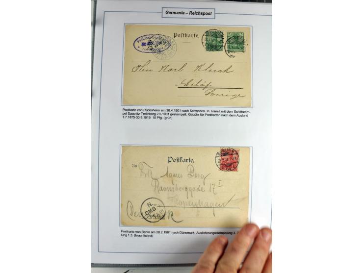 1875/1918, umfangreiche gestempelte Sammlung inkl. etwas Dienst ab Mi.-Nr. I (auf Brief) mit vielen Farben, Zwischenstegpaare