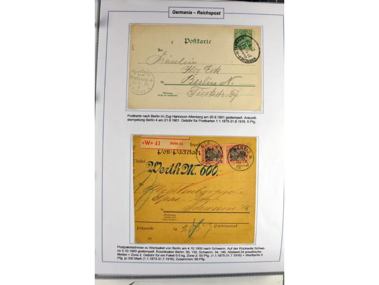 1875/1918, umfangreiche gestempelte Sammlung inkl. etwas Dienst ab Mi.-Nr. I (auf Brief) mit vielen Farben, Zwischenstegpaare