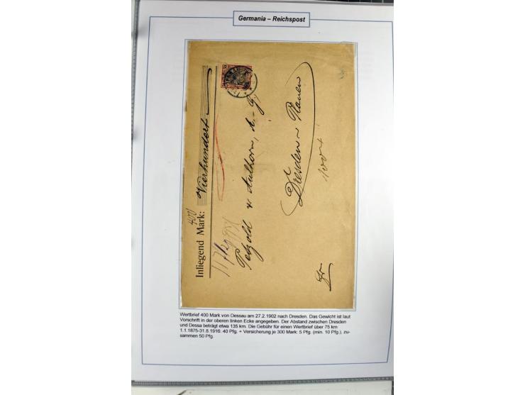 1875/1918, umfangreiche gestempelte Sammlung inkl. etwas Dienst ab Mi.-Nr. I (auf Brief) mit vielen Farben, Zwischenstegpaare