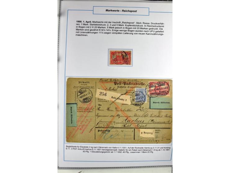 1875/1918, umfangreiche gestempelte Sammlung inkl. etwas Dienst ab Mi.-Nr. I (auf Brief) mit vielen Farben, Zwischenstegpaare