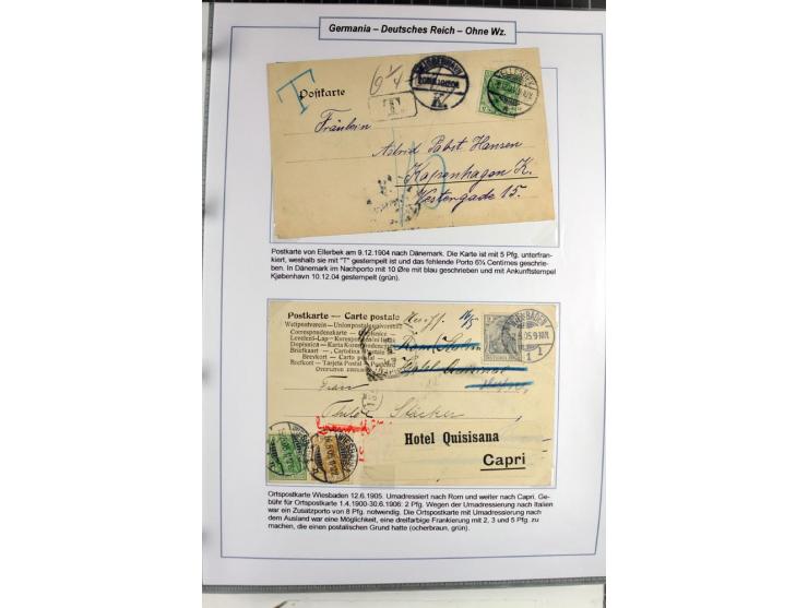 1875/1918, umfangreiche gestempelte Sammlung inkl. etwas Dienst ab Mi.-Nr. I (auf Brief) mit vielen Farben, Zwischenstegpaare