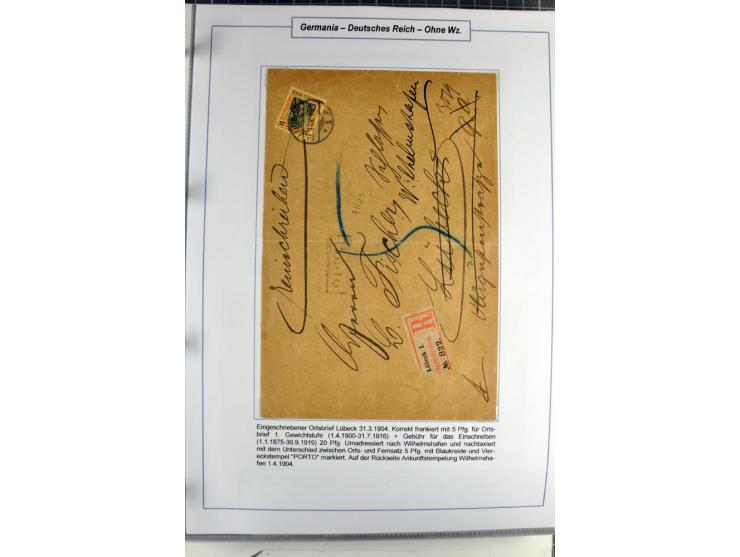 1875/1918, umfangreiche gestempelte Sammlung inkl. etwas Dienst ab Mi.-Nr. I (auf Brief) mit vielen Farben, Zwischenstegpaare