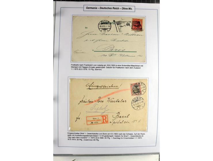1875/1918, umfangreiche gestempelte Sammlung inkl. etwas Dienst ab Mi.-Nr. I (auf Brief) mit vielen Farben, Zwischenstegpaare