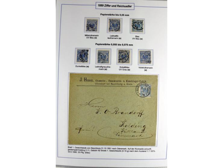 1875/1918, umfangreiche gestempelte Sammlung inkl. etwas Dienst ab Mi.-Nr. I (auf Brief) mit vielen Farben, Zwischenstegpaare