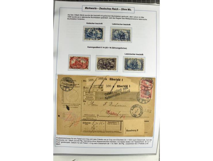 1875/1918, umfangreiche gestempelte Sammlung inkl. etwas Dienst ab Mi.-Nr. I (auf Brief) mit vielen Farben, Zwischenstegpaare