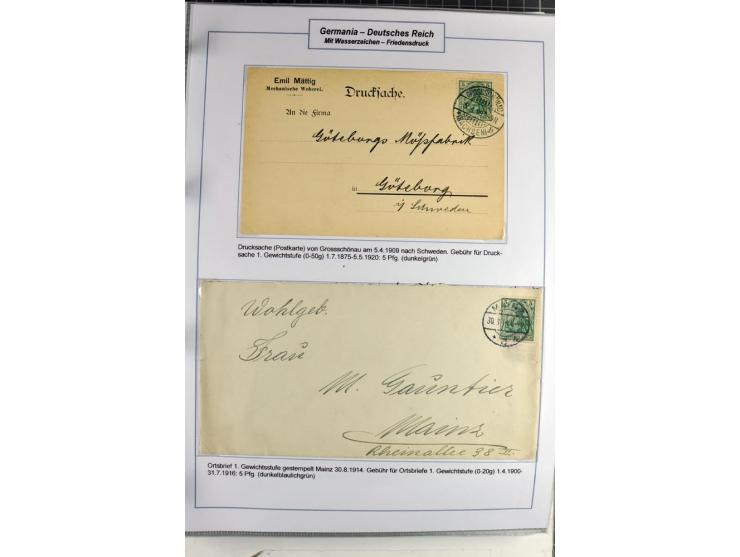 1875/1918, umfangreiche gestempelte Sammlung inkl. etwas Dienst ab Mi.-Nr. I (auf Brief) mit vielen Farben, Zwischenstegpaare