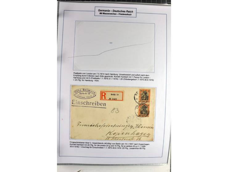 1875/1918, umfangreiche gestempelte Sammlung inkl. etwas Dienst ab Mi.-Nr. I (auf Brief) mit vielen Farben, Zwischenstegpaare