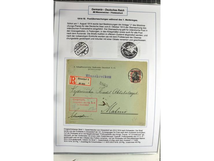 1875/1918, umfangreiche gestempelte Sammlung inkl. etwas Dienst ab Mi.-Nr. I (auf Brief) mit vielen Farben, Zwischenstegpaare