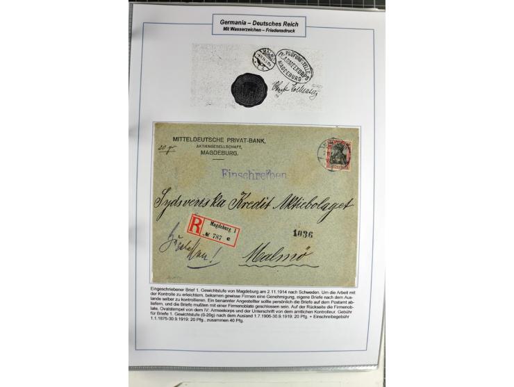 1875/1918, umfangreiche gestempelte Sammlung inkl. etwas Dienst ab Mi.-Nr. I (auf Brief) mit vielen Farben, Zwischenstegpaare