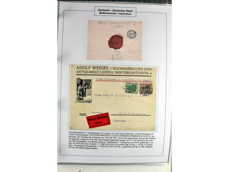 1875/1918, umfangreiche gestempelte Sammlung inkl. etwas Dienst ab Mi.-Nr. I (auf Brief) mit vielen Farben, Zwischenstegpaare