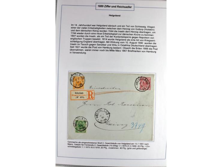 1875/1918, umfangreiche gestempelte Sammlung inkl. etwas Dienst ab Mi.-Nr. I (auf Brief) mit vielen Farben, Zwischenstegpaare