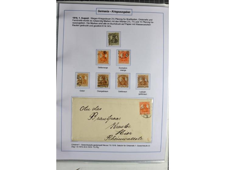1875/1918, umfangreiche gestempelte Sammlung inkl. etwas Dienst ab Mi.-Nr. I (auf Brief) mit vielen Farben, Zwischenstegpaare