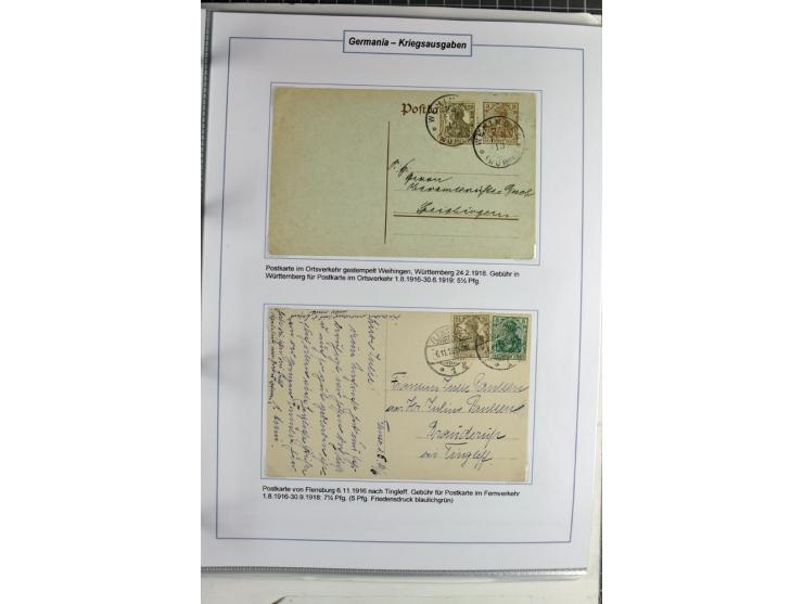 1875/1918, umfangreiche gestempelte Sammlung inkl. etwas Dienst ab Mi.-Nr. I (auf Brief) mit vielen Farben, Zwischenstegpaare