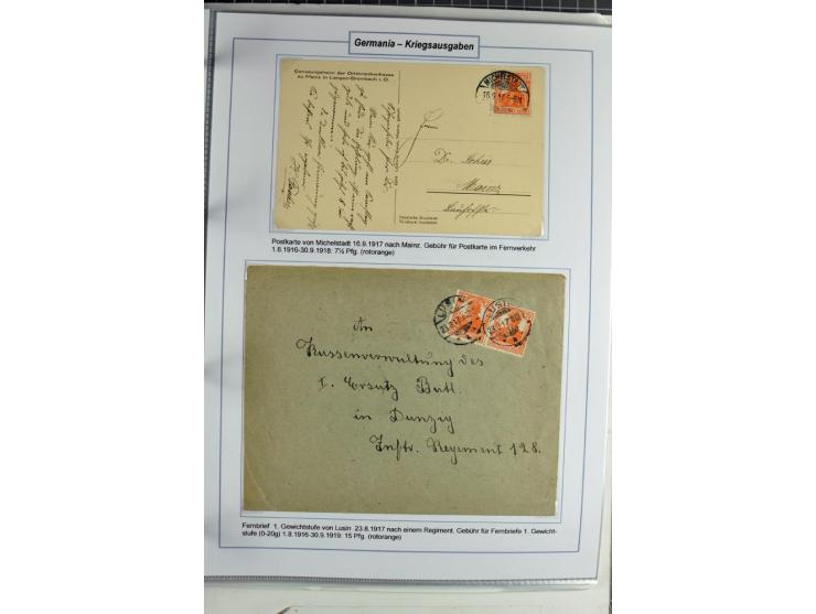 1875/1918, umfangreiche gestempelte Sammlung inkl. etwas Dienst ab Mi.-Nr. I (auf Brief) mit vielen Farben, Zwischenstegpaare