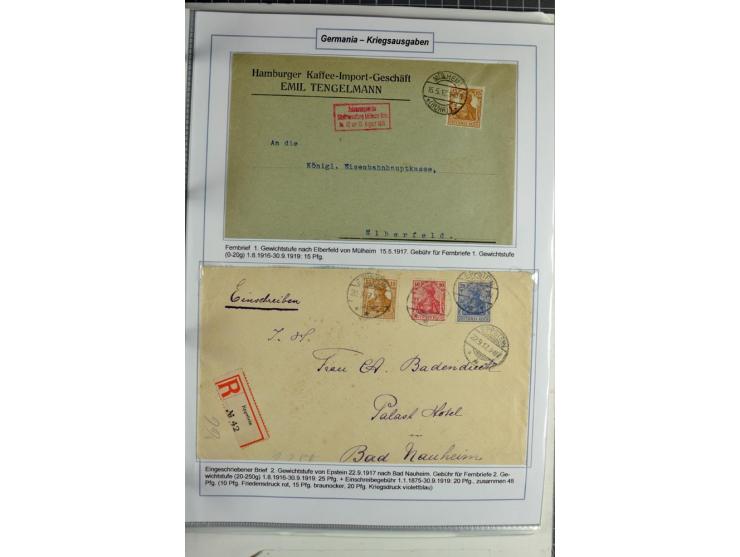 1875/1918, umfangreiche gestempelte Sammlung inkl. etwas Dienst ab Mi.-Nr. I (auf Brief) mit vielen Farben, Zwischenstegpaare