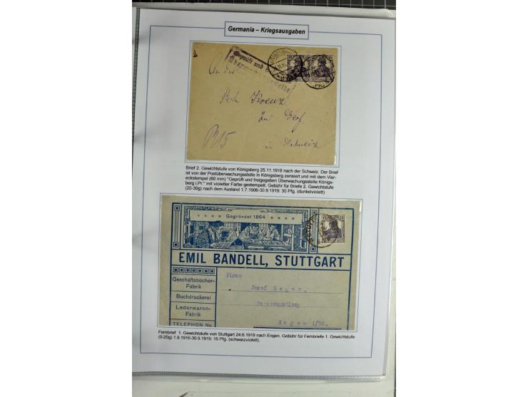 1875/1918, umfangreiche gestempelte Sammlung inkl. etwas Dienst ab Mi.-Nr. I (auf Brief) mit vielen Farben, Zwischenstegpaare