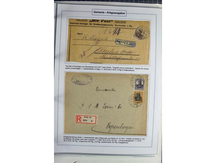 1875/1918, umfangreiche gestempelte Sammlung inkl. etwas Dienst ab Mi.-Nr. I (auf Brief) mit vielen Farben, Zwischenstegpaare
