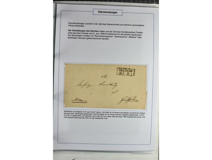 1875/1918, umfangreiche gestempelte Sammlung inkl. etwas Dienst ab Mi.-Nr. I (auf Brief) mit vielen Farben, Zwischenstegpaare