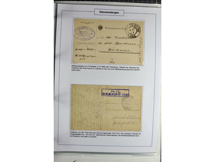 1875/1918, umfangreiche gestempelte Sammlung inkl. etwas Dienst ab Mi.-Nr. I (auf Brief) mit vielen Farben, Zwischenstegpaare
