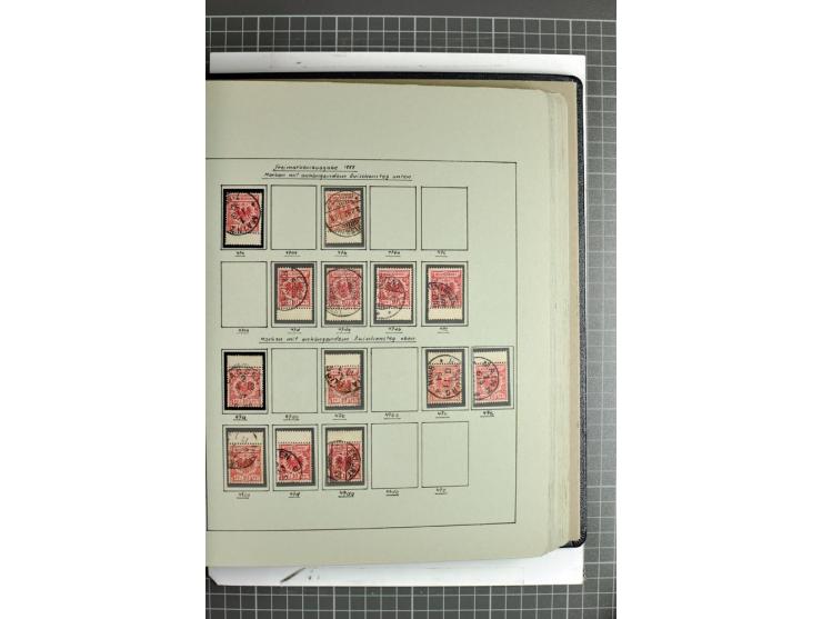 1889/1900, interessante, meist gestempelte Spezial-Sammlung mit fast allen besseren Farben und vielen Besonderheiten, dabei u