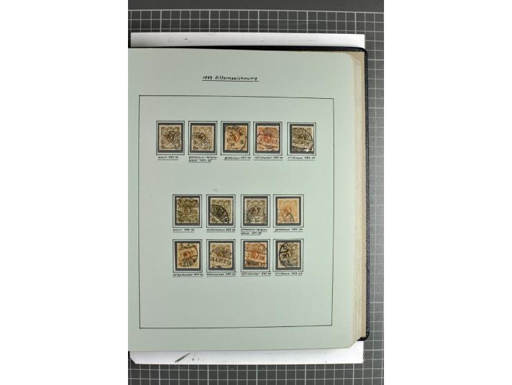 1889/1900, interessante, meist gestempelte Spezial-Sammlung mit fast allen besseren Farben und vielen Besonderheiten, dabei u