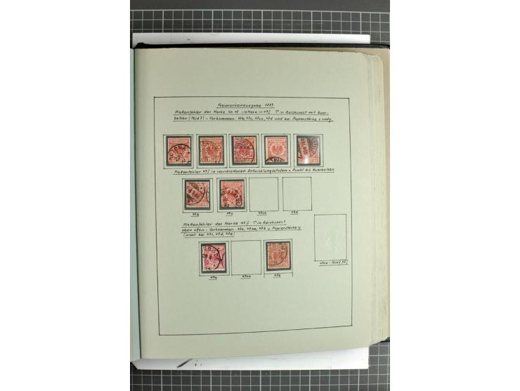 1889/1900, interessante, meist gestempelte Spezial-Sammlung mit fast allen besseren Farben und vielen Besonderheiten, dabei u