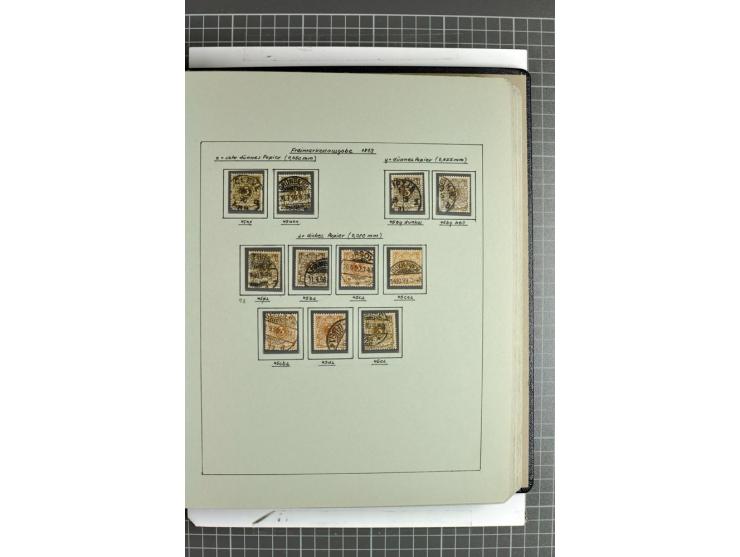 1889/1900, interessante, meist gestempelte Spezial-Sammlung mit fast allen besseren Farben und vielen Besonderheiten, dabei u