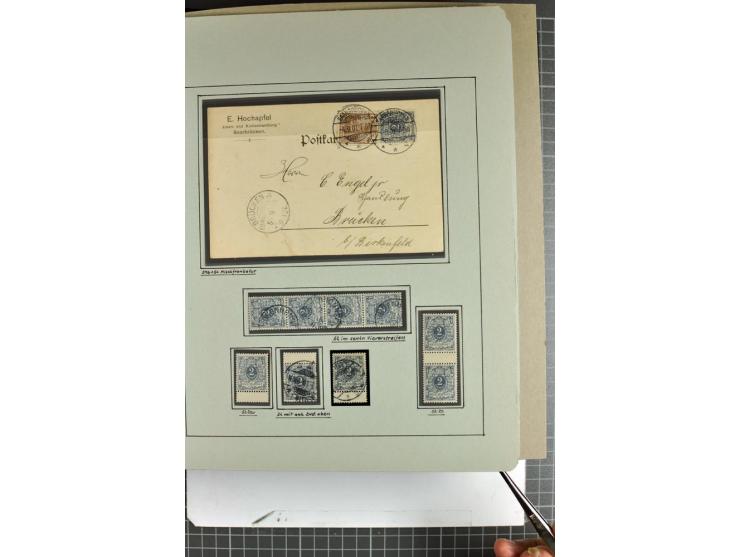 1889/1900, interessante, meist gestempelte Spezial-Sammlung mit fast allen besseren Farben und vielen Besonderheiten, dabei u