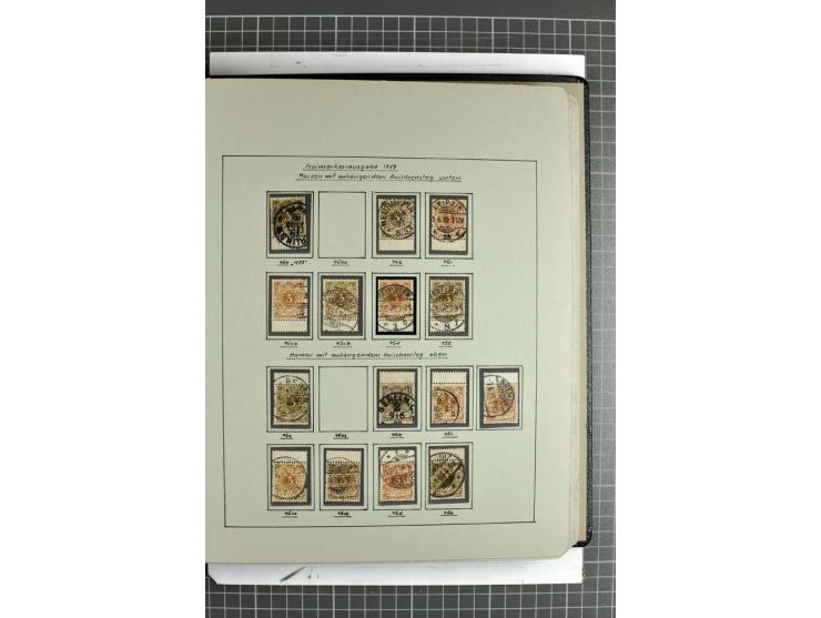 1889/1900, interessante, meist gestempelte Spezial-Sammlung mit fast allen besseren Farben und vielen Besonderheiten, dabei u
