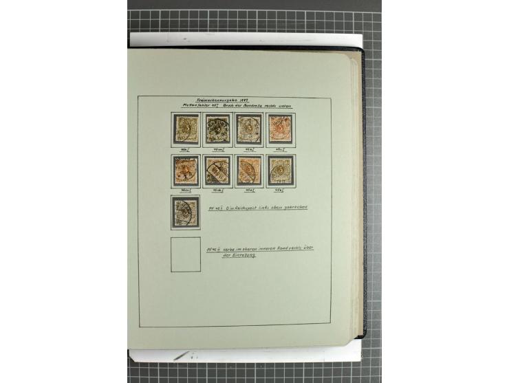 1889/1900, interessante, meist gestempelte Spezial-Sammlung mit fast allen besseren Farben und vielen Besonderheiten, dabei u