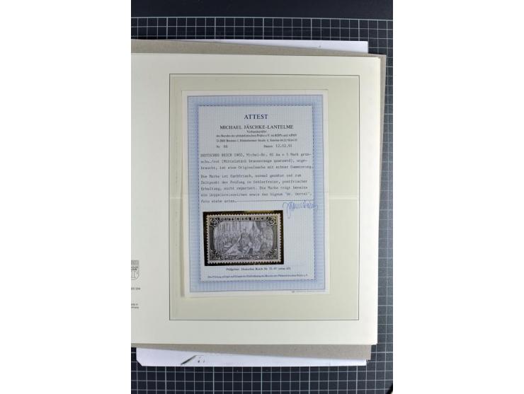 1900/17, postfrische und ungebrauchte Germania-Sammlung mit besseren Farben, Typen, Zähnungen und weiteren Besonderheiten, vi