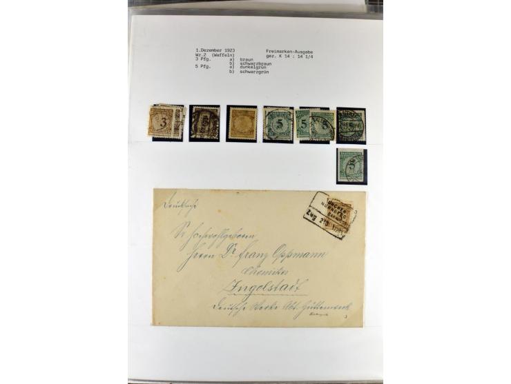 1923/45, meist gestempelte und postfrische Sammlung mit sehr vielen Briefen und Karten, dabei bessere und kpl. Ausgaben, bess