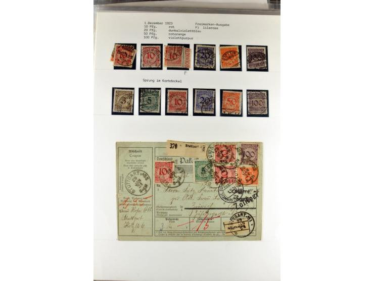 1923/45, meist gestempelte und postfrische Sammlung mit sehr vielen Briefen und Karten, dabei bessere und kpl. Ausgaben, bess