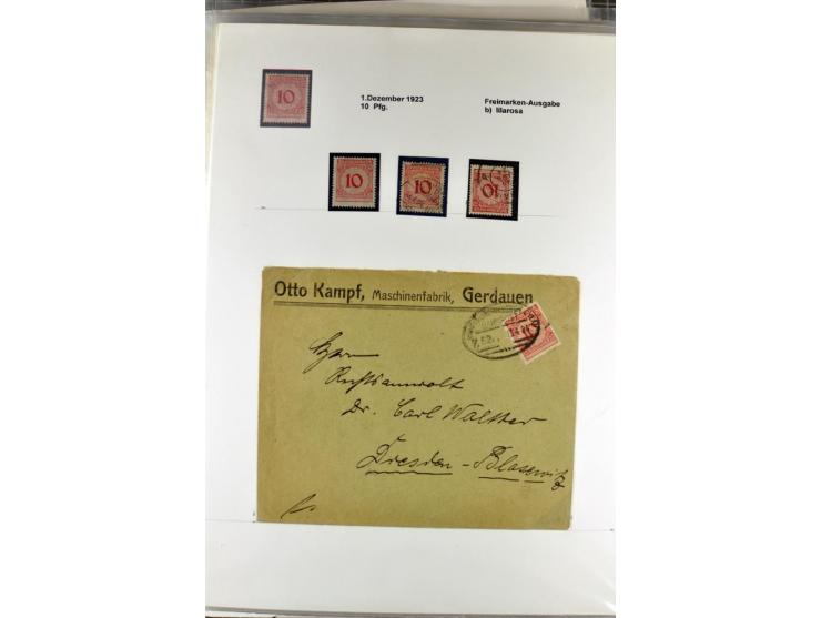 1923/45, meist gestempelte und postfrische Sammlung mit sehr vielen Briefen und Karten, dabei bessere und kpl. Ausgaben, bess