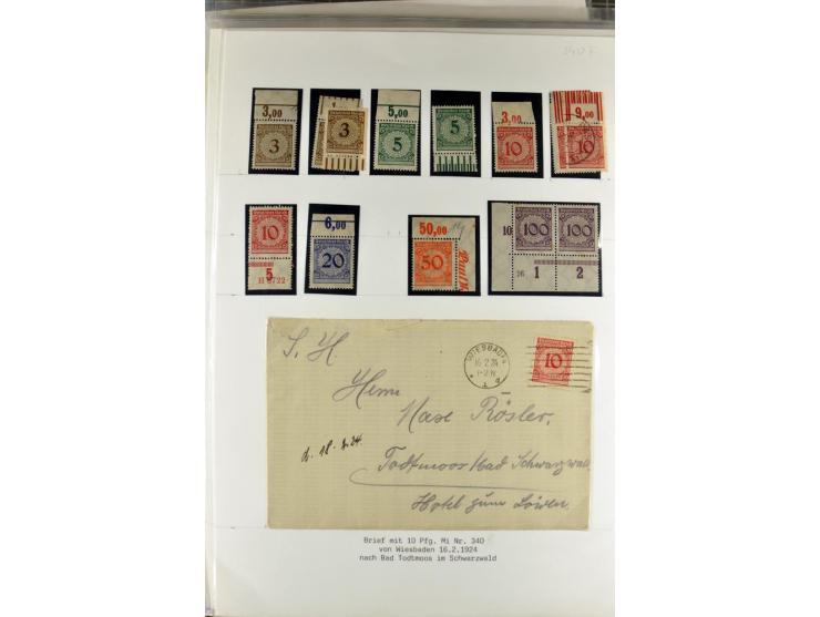 1923/45, meist gestempelte und postfrische Sammlung mit sehr vielen Briefen und Karten, dabei bessere und kpl. Ausgaben, bess