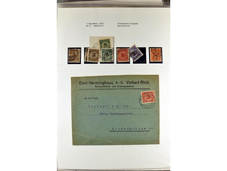 1923/45, meist gestempelte und postfrische Sammlung mit sehr vielen Briefen und Karten, dabei bessere und kpl. Ausgaben, bess