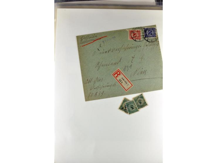1923/45, meist gestempelte und postfrische Sammlung mit sehr vielen Briefen und Karten, dabei bessere und kpl. Ausgaben, bess
