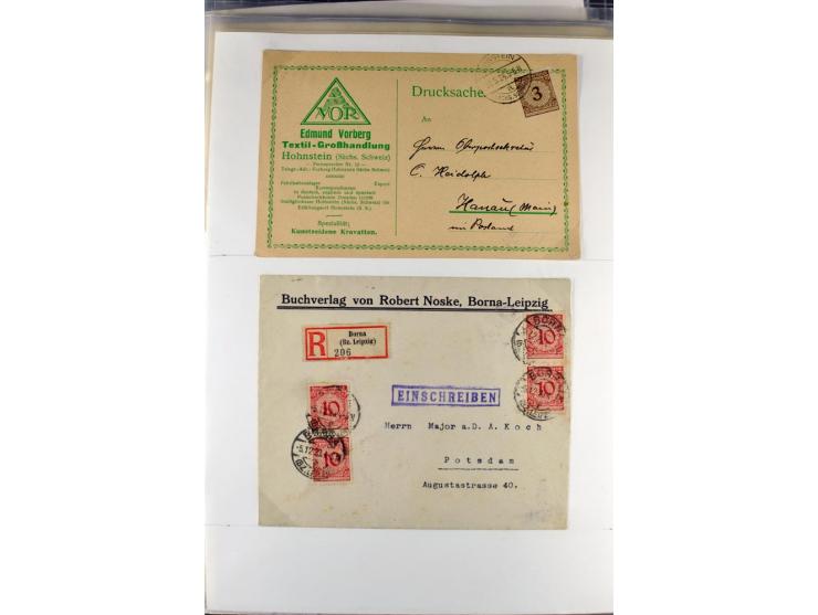 1923/45, meist gestempelte und postfrische Sammlung mit sehr vielen Briefen und Karten, dabei bessere und kpl. Ausgaben, bess