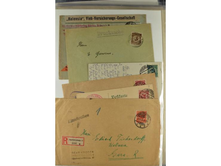 1923/45, meist gestempelte und postfrische Sammlung mit sehr vielen Briefen und Karten, dabei bessere und kpl. Ausgaben, bess