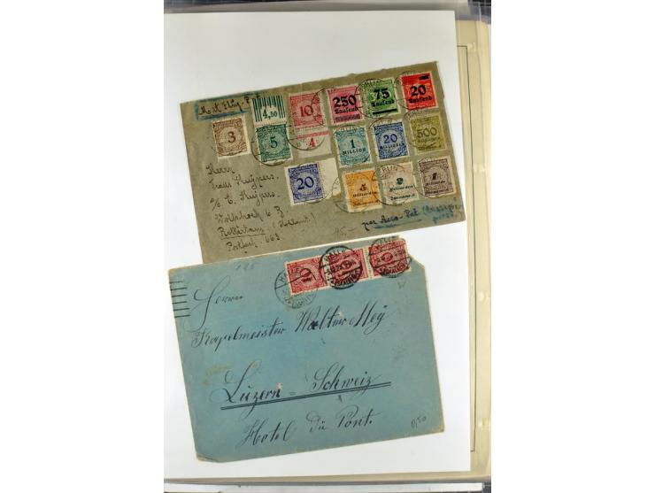 1923/45, meist gestempelte und postfrische Sammlung mit sehr vielen Briefen und Karten, dabei bessere und kpl. Ausgaben, bess