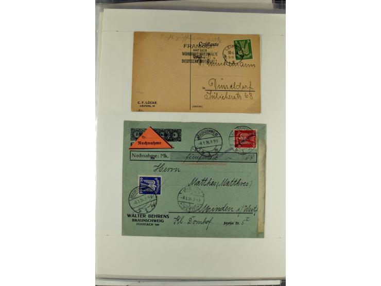 1923/45, meist gestempelte und postfrische Sammlung mit sehr vielen Briefen und Karten, dabei bessere und kpl. Ausgaben, bess