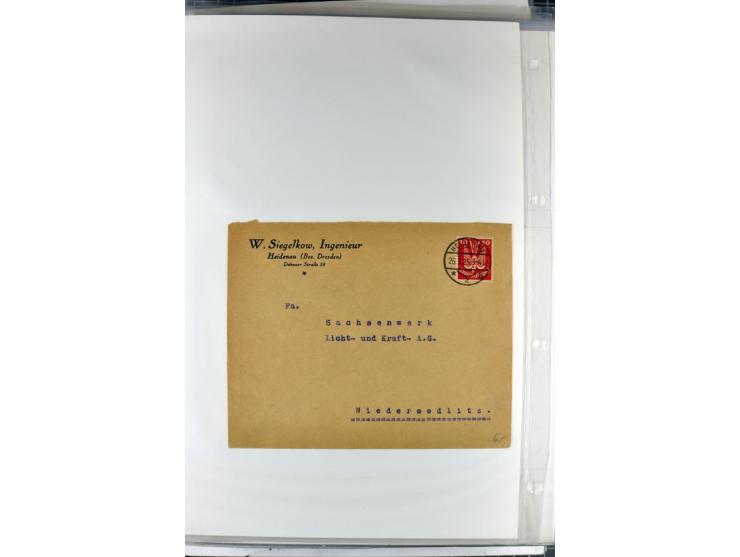 1923/45, meist gestempelte und postfrische Sammlung mit sehr vielen Briefen und Karten, dabei bessere und kpl. Ausgaben, bess