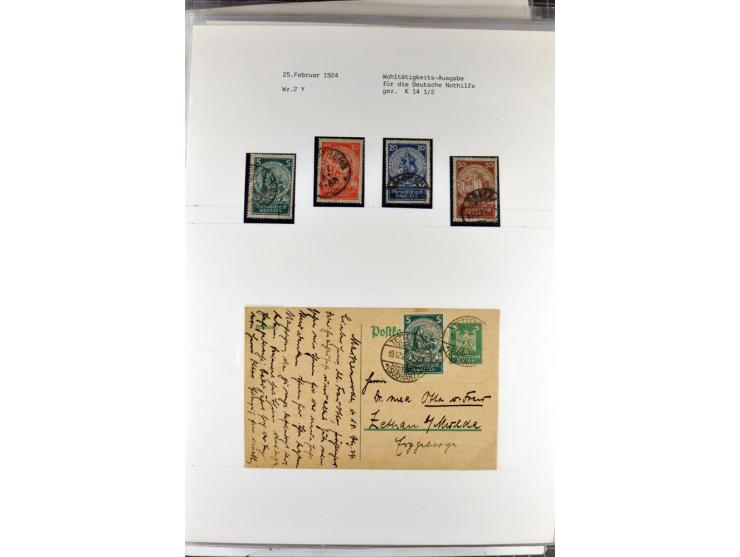 1923/45, meist gestempelte und postfrische Sammlung mit sehr vielen Briefen und Karten, dabei bessere und kpl. Ausgaben, bess