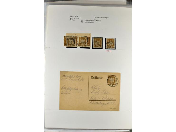 1923/45, meist gestempelte und postfrische Sammlung mit sehr vielen Briefen und Karten, dabei bessere und kpl. Ausgaben, bess