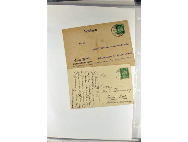 1923/45, meist gestempelte und postfrische Sammlung mit sehr vielen Briefen und Karten, dabei bessere und kpl. Ausgaben, bess