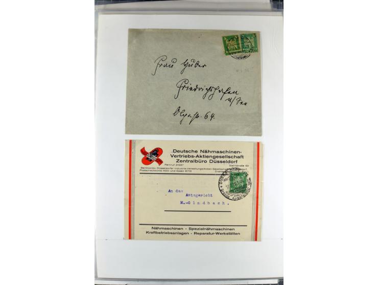 1923/45, meist gestempelte und postfrische Sammlung mit sehr vielen Briefen und Karten, dabei bessere und kpl. Ausgaben, bess