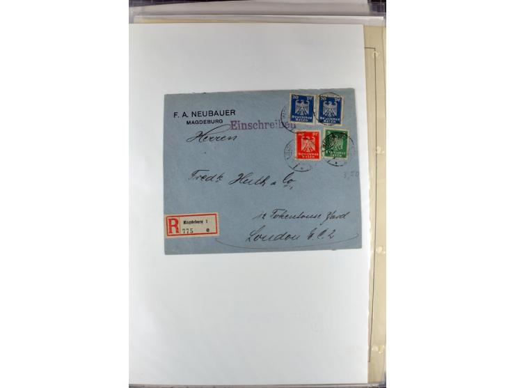 1923/45, meist gestempelte und postfrische Sammlung mit sehr vielen Briefen und Karten, dabei bessere und kpl. Ausgaben, bess