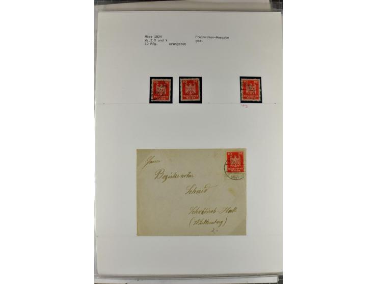 1923/45, meist gestempelte und postfrische Sammlung mit sehr vielen Briefen und Karten, dabei bessere und kpl. Ausgaben, bess