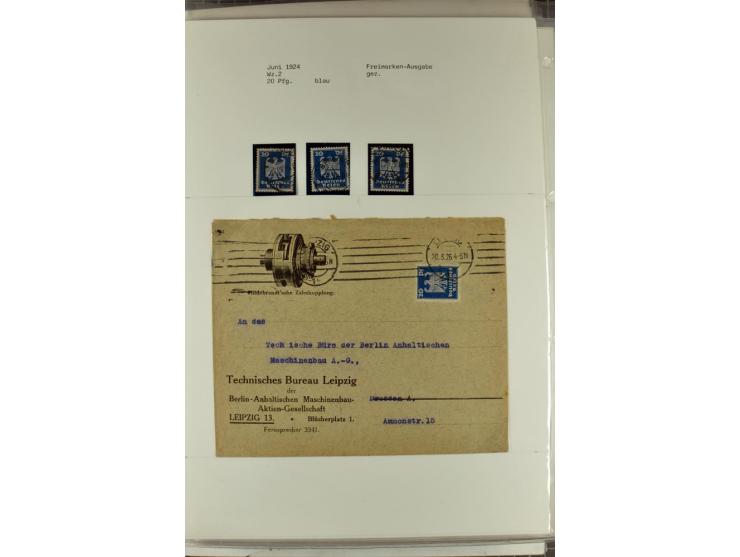 1923/45, meist gestempelte und postfrische Sammlung mit sehr vielen Briefen und Karten, dabei bessere und kpl. Ausgaben, bess